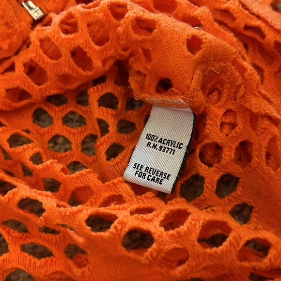 Thrifted Orange Jacket with Zipper - Picture 3 of 5